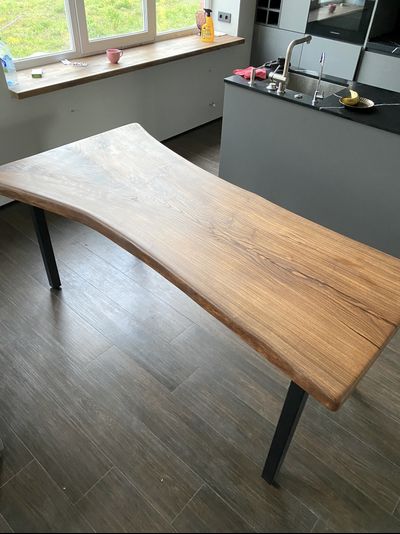 кухонный стол из слэба карагача