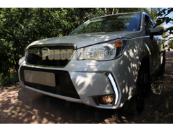 Защита радиатора Subaru Forester IV (US Version) 2013-2016 black верх PREMIUM