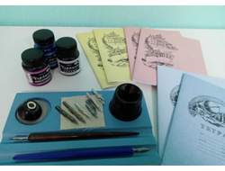 Полный комплект писчих принадлежностей с двойной подставкой - органайзер