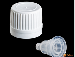 Колпачок резьбовой гласс-18 с КПВ и с капельным дозатором пыж