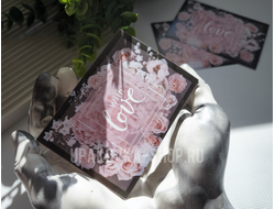 Открытка односторонняя "with love", 7,5 х 10 см