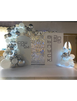 ФОТОЗОНА ИЗ ШАРОВ "ДЕНЬ ВЫПУСКА ИЗ СОШ"