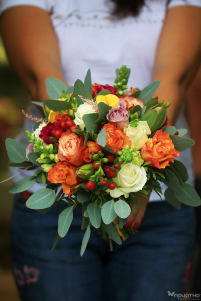 Букет невесты & Бутоньерка № 1326