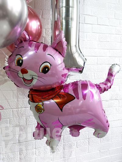 Сет "Котёнок" (10 шариков + 1 цифра)