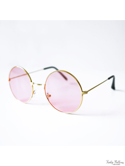 Карнавальные очки "Круглые" Розовые