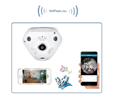 BESDER_SS. Потолочная - настенная WiFi/LAN видеокамера панорамная с DVR, 960P HD (IP Pro (VR cam. EseeCloud))