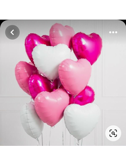 11 сердце фольга 40 см