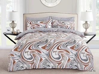Постельное белье Cleo полутороспальное сатин 145х215х1 150х220х1 70х70х2 15/754-SL