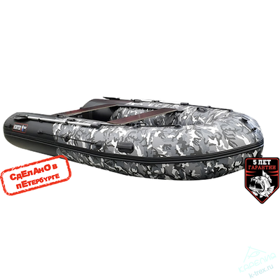 Лодка ПВХ Hunterboat Хантер Про 380Pro Серый КМФ
