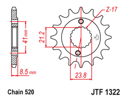 Звезда ведущая (15 зуб.) RK C4024-15 (Аналог: JTF1322.15) для мотоциклов Honda