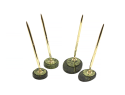 Подставки для ручек фигурные, змеевик