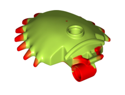 Plant Venus Flytrap Half with Marbled Red Spikes Pattern, Lime (29112pb01 / 6203673)