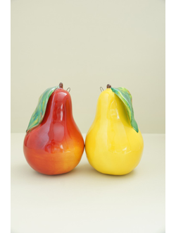 Груша с листом (жёлтая)