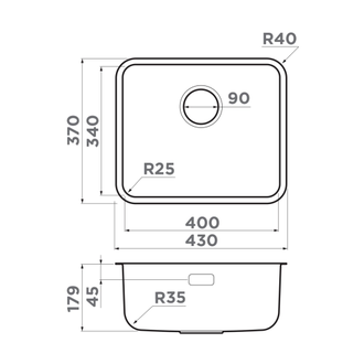 Мойка OMOIKIRI OMI 43-U/I ULTRA MINI