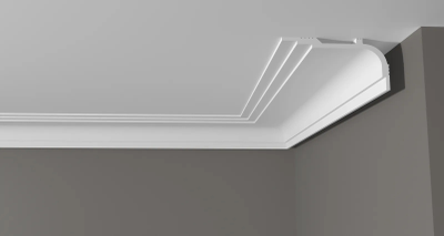 Потолочный плинтус DECOR-DIZAYN DD516, из дюрополимера, под покраску, ударопрочный, 2 метра