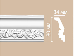 Потолочный плинтус из полиуретана с орнаментом DECOMASTER (Декомастер) - DT 9829