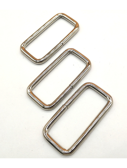 Рамка для сумок, 39*16 мм, толщина 3,8 мм цвет серебро