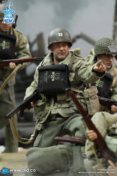 Капитан Джон Миллер ("Спасти рядового Райана", Том Хэнкс) - КОЛЛЕКЦИОННАЯ ФИГУРКА 1/12 Palm Hero Series WWII US 2nd Ranger Battalion Series 1 – Captain Miller (XA80010) - DID