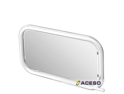 Зеркало поворотное, для МГН, травмобезопасное, сталь, 400х600 мм