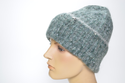 Серая итальянская шапка с отворотом Визио 1326