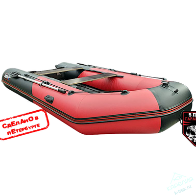 Лодка ПВХ Hunterboat Хантер Классика НД 365ЛКА Красный / Чёрный