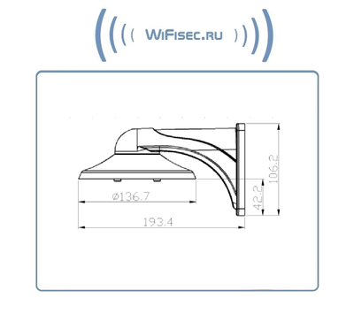 Антивандальная панорамная уличная WiFi/LAN видеокамера с возможностью подключения внешнего микрофона,  Full HD 2 Mp (360)