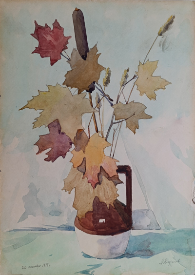 "Тюльпаны" бумага акварель Чайков И.М. 1950-е годы