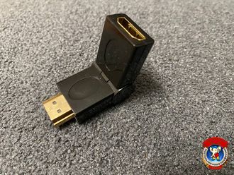 Adapter 90°-180° HDMI (F) -HDMI (M), Male To Female