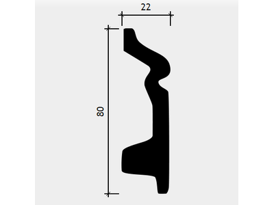 Плинтус 6.53.107 - 80*22*2000мм