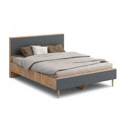 Денвер спальня Кровать 1400 Матрасное основание включено Дуб вотан / Графит ш*г*в 1436?2153? 1018мм