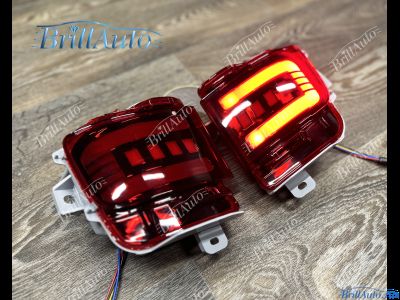 Противотуманки Toyota Land Cruiser 200 бегающие LED красные