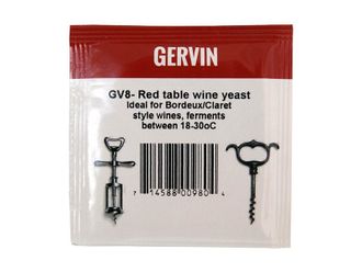 Дрожжи винные "Gervin" GV8 Red Table Wine, 5 гр