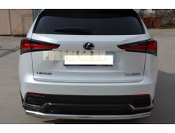 Защита заднего бампера  d60 для Lexus NX200/NX300 2017-
