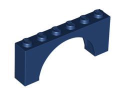 Arch 1 x 6 x 2 - Medium Thick Top without Reinforced Underside, Dark Blue (15254 / 6350524)
