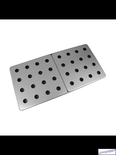 Крышка с отверстиями (1 шт.) для 1/2 поддона 1300x650 АБС-пластик 16 отверстий д.55мм