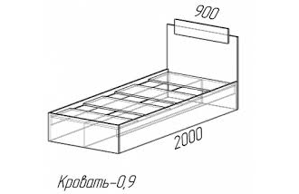 Кровать  ЭКО  0,9м/1,2м