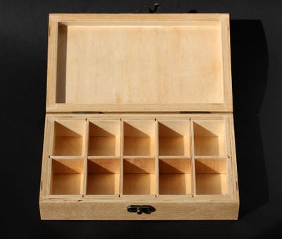 Коробка &quot;Шкала Мооса&quot; 10 ячеек, для набора минералов, цвет &quot;Натура&quot; (21*12,4*4,5 см, около 250 г) №17240