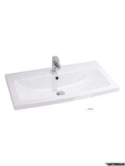 Раковина встраиваемая Cersanit COMO 40 50 60 70 80 100 см белая с отверстием
