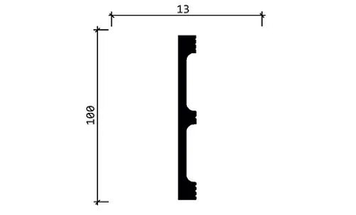 Напольный плинтус Decor Dizayn DD709, 2 метра