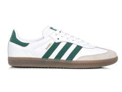 Adidas Samba White Green (Экокожа) фото
