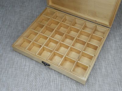 Коробка 30 ячеек, для коллекции камней, цвет &quot;Натура&quot; (24*20*4 см, 700 г) №23054