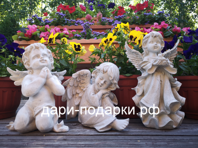 Ангел, спящий на коленке  24*20см   0,8 кг   полистоун Россия 1178//085011