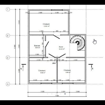 Двухэтажный каркасный дом с тремя спальнями 90м² (SK49)