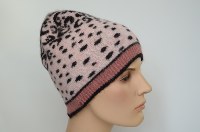 Итальянская женская пятнистая шапка Визио зима 2023 фото