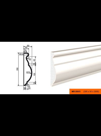Фасадный молдинг из пенополистирола с покрытием LEPNINAPLAST (Лепнинапласт)  МВ-200/3