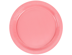 Тарелка розовая 23см 6шт/уп