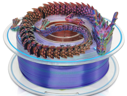 PLA SILK TRICOLOR трехцветный для 3D принтера 0,5 кг YOUSU Зеленый фиолет красный