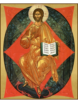 СПАС В СИЛАХ (СПАСИТЕЛЬ В СИЛАХ). Господь Вседержитель. Спаситель. Рукописная икона.