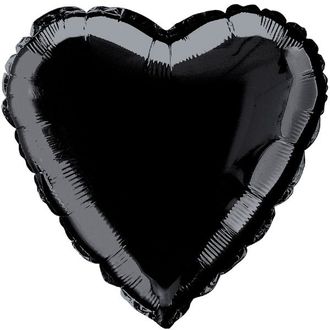 Фольгированный шар-сердце "Black heart"