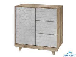 КОМОД "МЕГАПОЛИС" КМ-12 ( дуб каньон/бетон серебро), 818*828*404